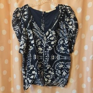 Beautiful Marie Oliver Blouse Linen Silk (Sz L?)